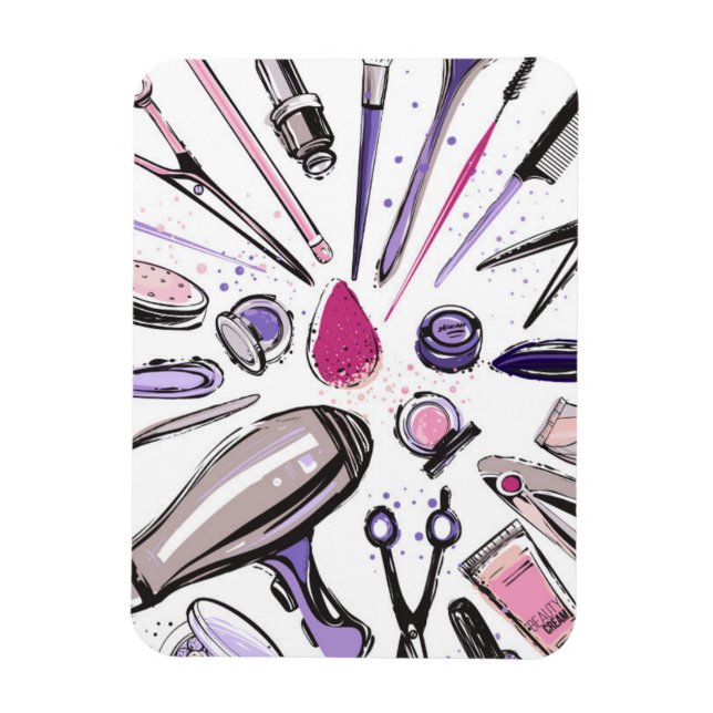 Íman Design de Círculo de Makeup (Vertical)