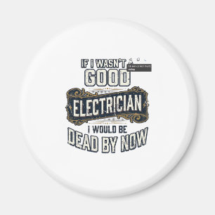 Íman Design de Citação de Gravura Vintage Eletricista E