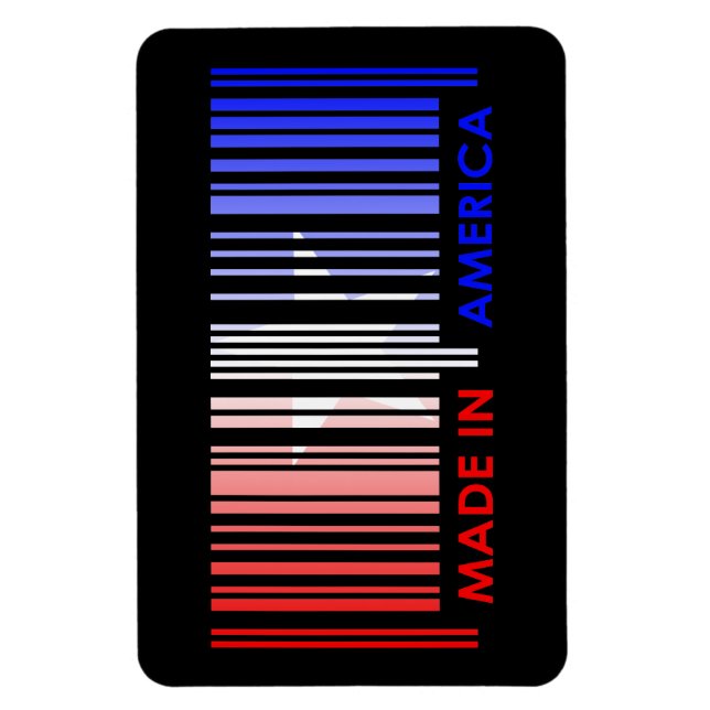 Íman Design de Código de Bar das Cores de Sinalizador A (Vertical)