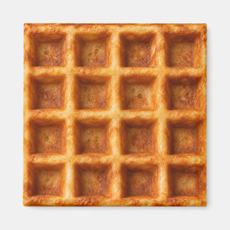 Íman Design de Comida de Waffle Quadrado Torrado Realis