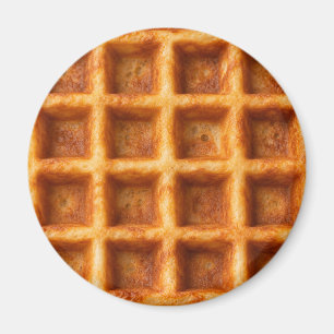 Íman Design de Comida de Waffle Torrado Realista