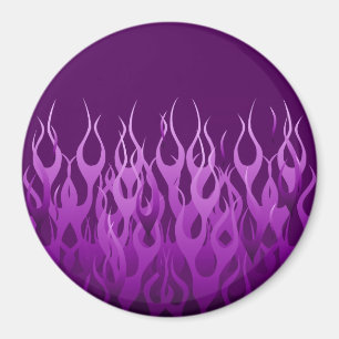 Íman Design de competência das chamas do roxo legal