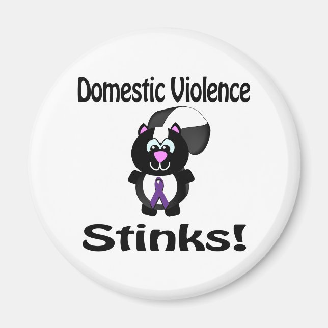 Íman Design de conscientização sobre gambá que a violên (Frente)
