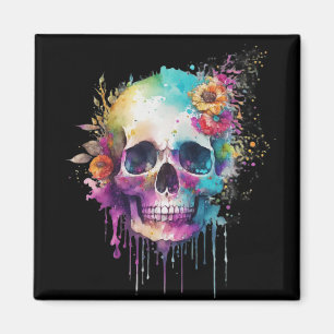 Íman Design de crânio com placas coloridas