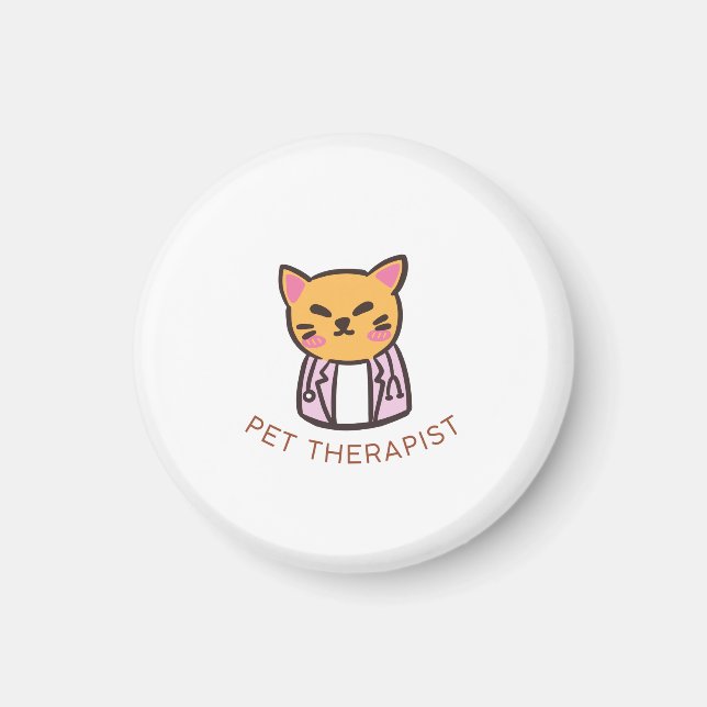 Íman Design de desenho animado de terapeuta de estimaçã (Frente)