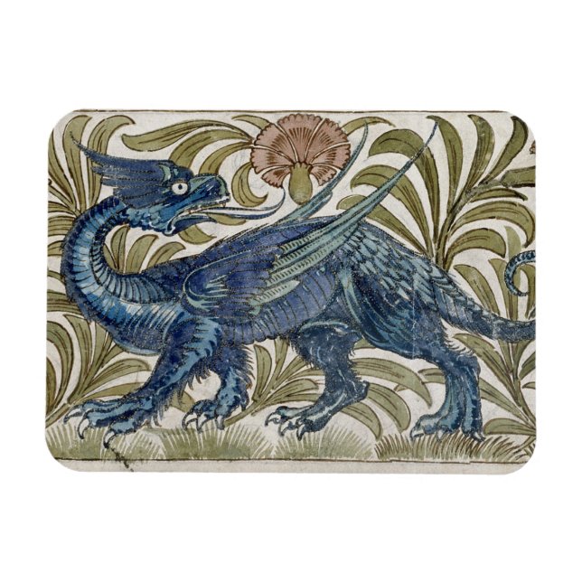 Íman design de 'Dragão' para um azulejo (c/c no papel) (Horizontal)