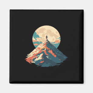Íman Design de Escalada de Pico de Montanha Motivaciona