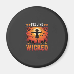 Íman Design de Espantalho de Halloween Sentindo-se Malv