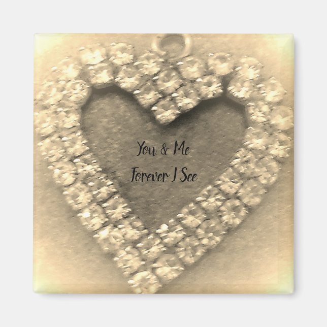 Íman Design DE ESTILO DE MAGNET ROMÂNTICO DE CASAMENTO (Frente)