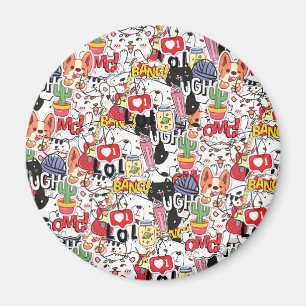 Íman design de estimação engraçado kawaii - amante de a
