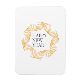 Íman design de "Feliz ano novo" elegante e simples