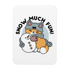 Íman Design de Feriado de Inverno de Gato Muito Diverti