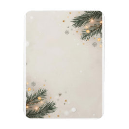 Íman Design de Férias de Floco de Neve e Pinheiro Aconc