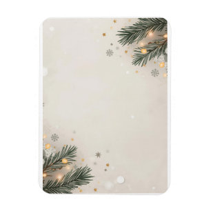 Íman Design de Férias de Floco de Neve e Pinheiro Aconc
