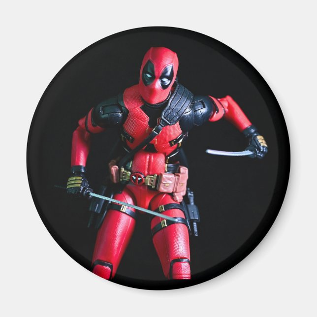 Íman design de fotografia de um brinquedo de pop (Frente)