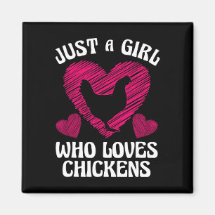 Íman Design de frango engraçado para meninas, crianças,