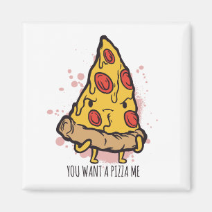 Íman Design de frase engraçada de pedaço de pizza para