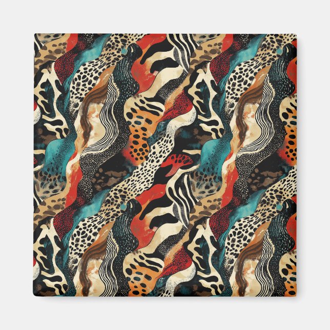 Íman Design de Fusão de Impressão Animal Elegante (Frente)