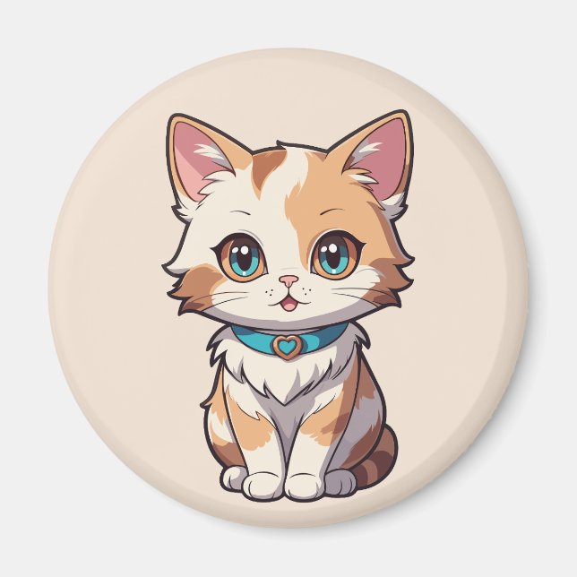 Íman Design de Gato Encantadoramente Bonito (Frente)