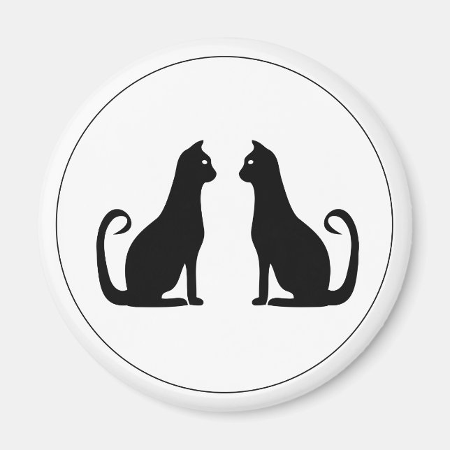 Íman Design de Gato Negro (Frente)