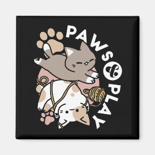 Íman Design de Gatos Fofos e Divertidos – Patas e Brinc