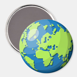 Íman Design de Globo 3D Realista Arte do Planeta Terra