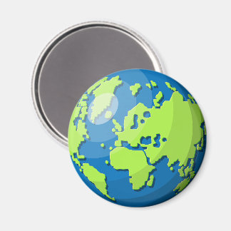 Íman Design de Globo 3D Realista Arte do Planeta Terra