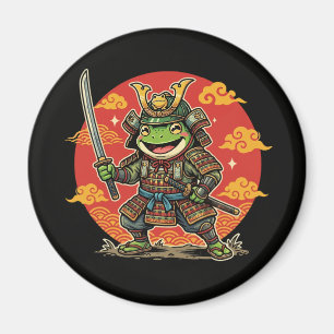 Íman Design de Guerreiro Animal Cartoon Samurai Sapo Fo