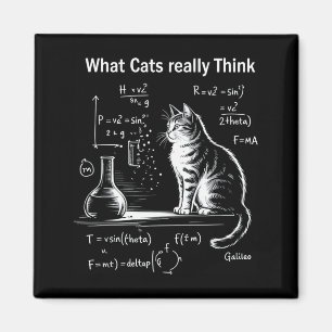 Íman Design de Humor de Física de Gato Engraçado O que 