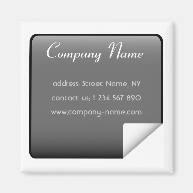 Íman Design de ímã comercial - Preto (Frente)