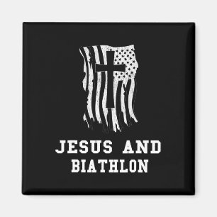 Íman Design De Jesus E Biatlo Para Os Biatletas Cristão