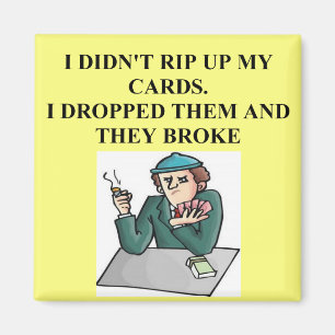 Íman design de jogo de jogador de cartas de pôquer