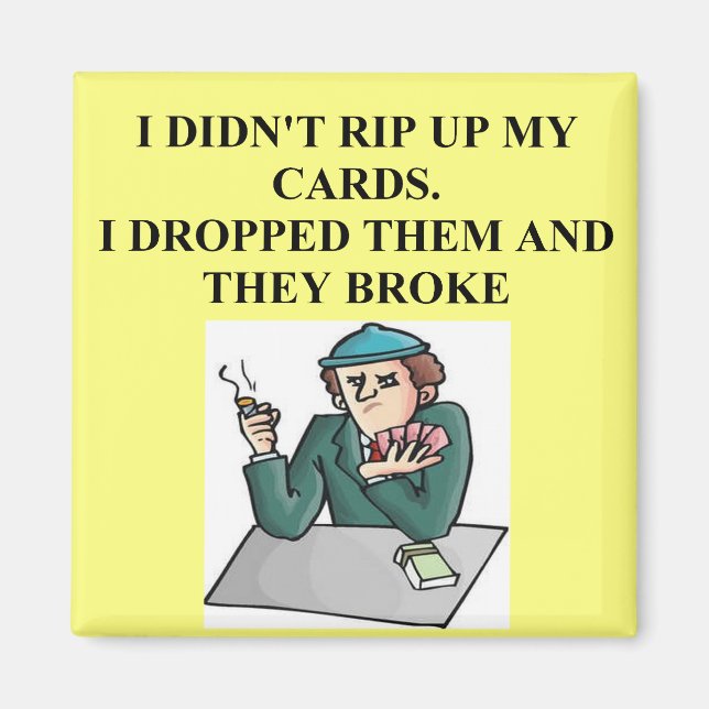 Íman design de jogo de jogador de cartas de pôquer (Frente)