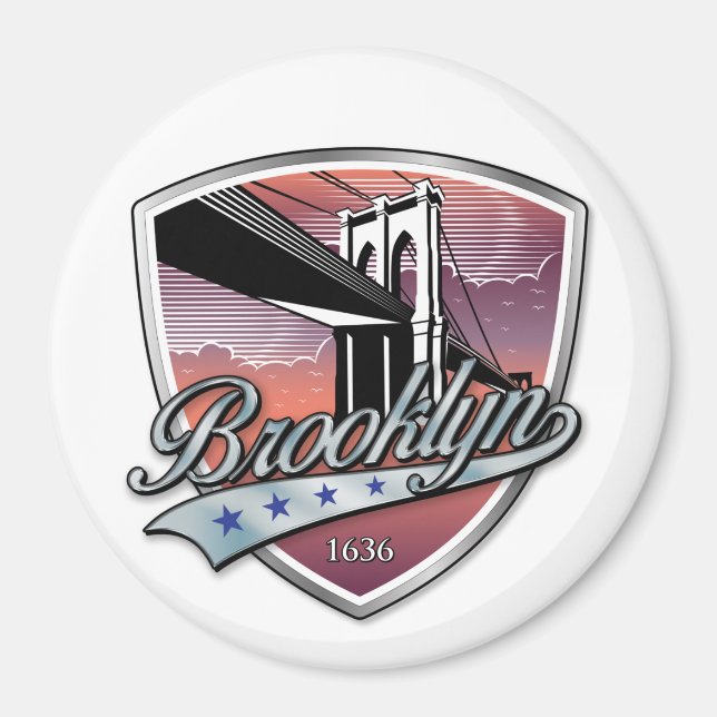 Íman Design de logotipo Brooklyn (Frente)