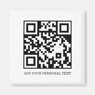 Íman Design de Marca Personalizada Minimalista Branco Q