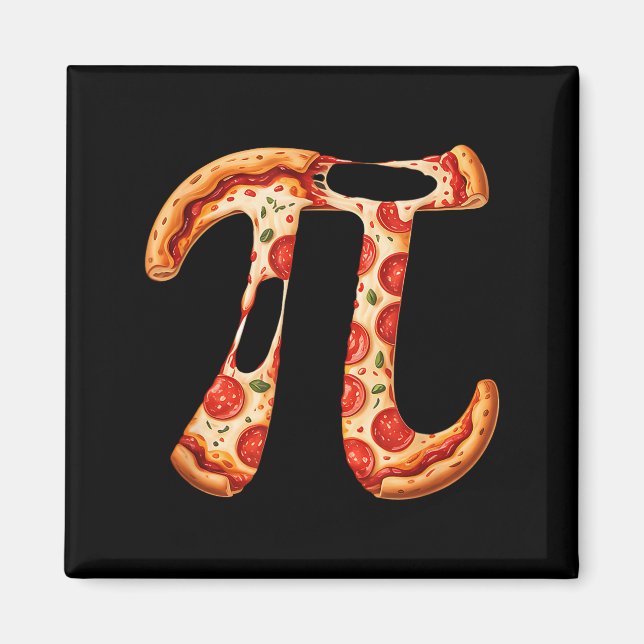 Íman Design de Matemática de Pizza do Dia do Pi Diverti (Frente)