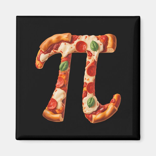 Íman Design de Matemática de Pizza do Dia do Pi Diverti (Frente)