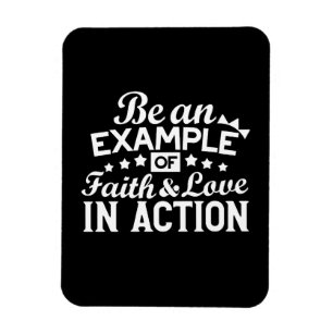 Íman Design de Motivação Cristã - Fé, Amor e Ato