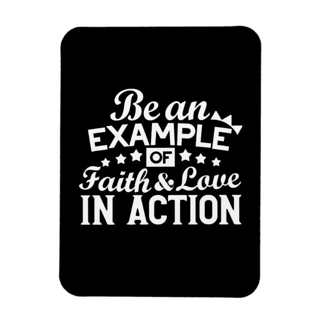 Íman Design de Motivação Cristã - Fé, Amor e Ato (Vertical)