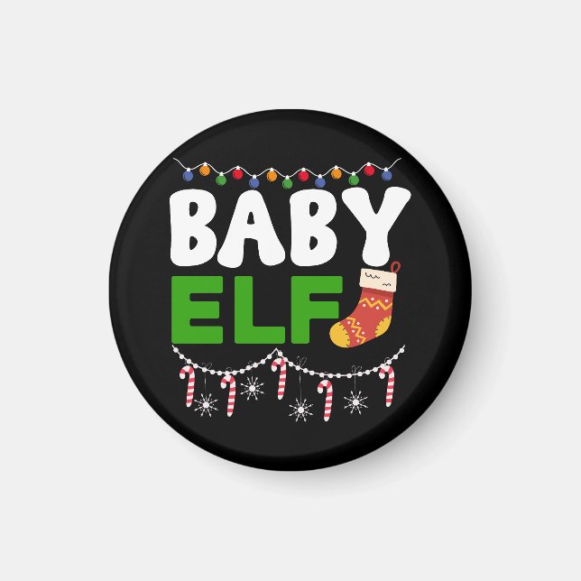 Íman Design de Natal de Elfo Bebê-84608 (Frente)