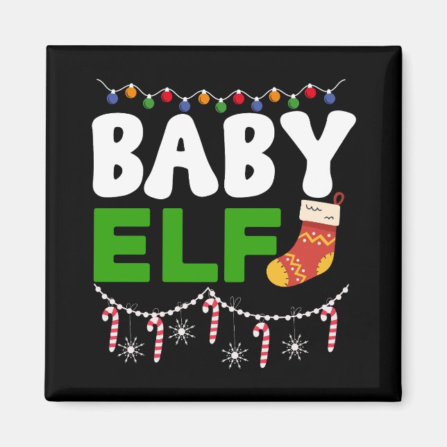 Íman Design de Natal de Elfo Bebê-84608 (Frente)