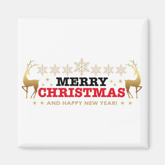 Íman Design de Natal e Ano Novo (Frente)
