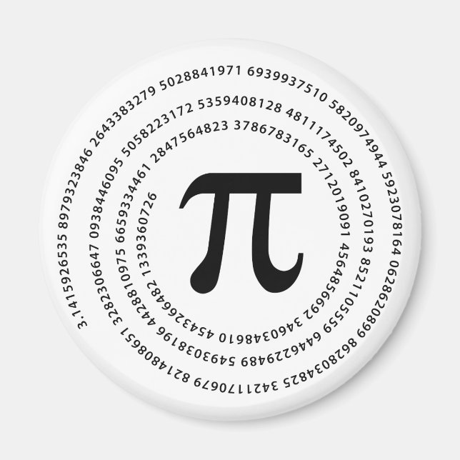 Íman Design de número de pi (Frente)