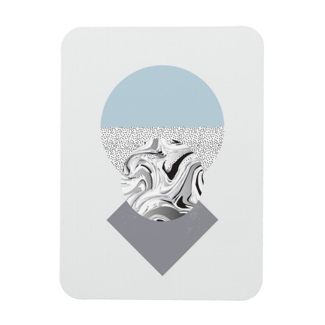 Íman Design de Ondas e Pontos Minimalistas (Vertical)