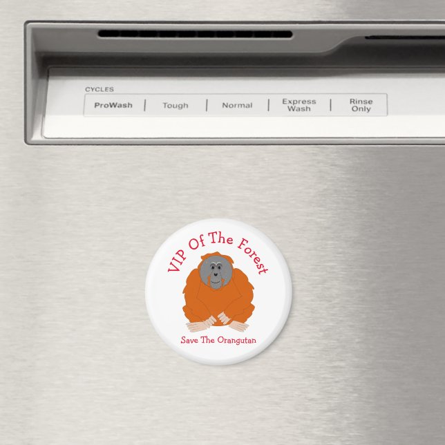 Íman Design de Orangutan Personalizado (In Situ (Dishwasher))