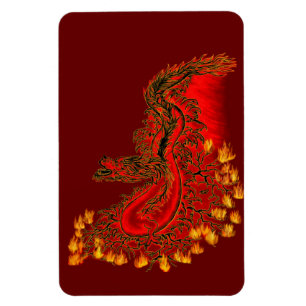 Íman Design de ouro e vermelho do Dragão da China