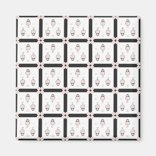 Íman Design de padrão contínuo de rato rosa - Decoração