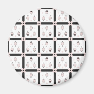 Íman Design de padrão contínuo de rato rosa - Decoração