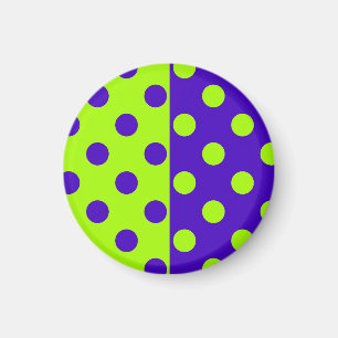 Íman Design de padrão de Bolinhas verde azul
