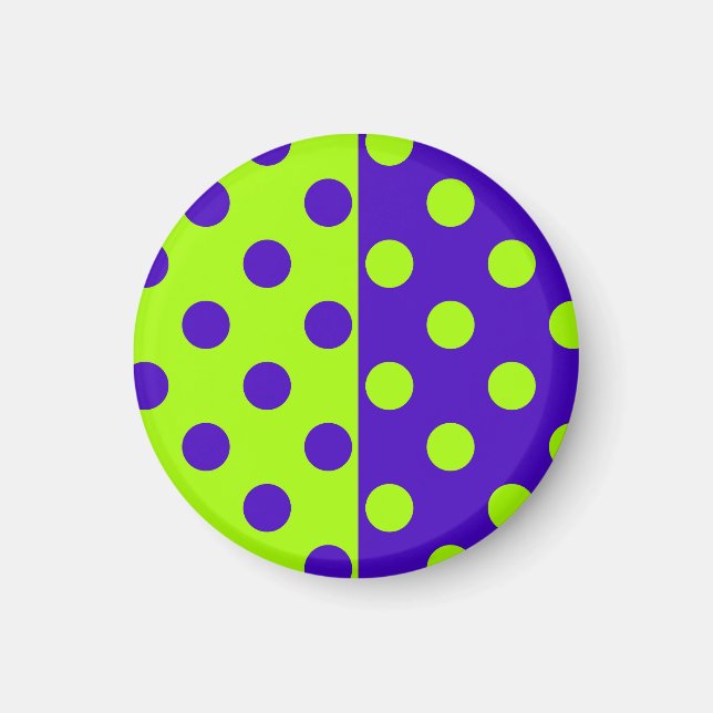 Íman Design de padrão de Bolinhas verde azul (Frente)